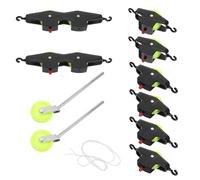 MOLUCKFU Pulley Experiment Kit for Stem Physics Classroom - Iron and Plastic Twin Sheave Pulley Set with Block and Tackle - Science Fair Lab Equipment for Homeschool Physics Supplies