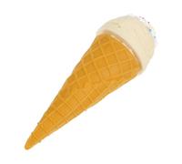 MOLUCKFU Realistic Ice Cream Cone Model White Plastic Fake Ice Cream Display Prop for Photography Studio Home Decor and Shop Window Display