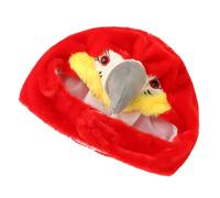 MOLUCKFU Red Parrot Shape Party Decorative Hat Animal Costume Cosplay Photo Prop Comfortable Headwear for Adults