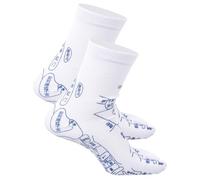 MOLUCKFU Reflexology Massage Socks for Men and Women with Acupressure Points, Breathable Two-Toe Health Socks and Elastic Massage Stick Set for Foot Meridian Therapy and Relaxation