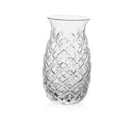 MOLUCKFU Relief Pattern Pineapple Cocktail Glass Tumbler 480ml, Embossed Glass Wine Cup for Bar and Party Drinks, Sturdy Drinking Goblet Suitable for Adult Use
