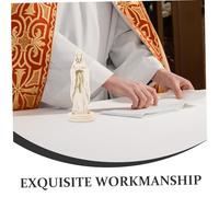 MOLUCKFU Resin Mary Statue Delicate Carved Texture Lightweight Catholic Ornament for Home and Church Decoration Vivid Desktop Figurine Families and Students
