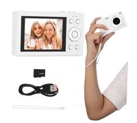 MOLUCKFU Retro Digital Camera for Pocket Compact Camera with Zoom Built Memory White Indoor Outdoor Travel Photography for Students Beginners