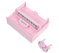MOLUCKFU Scale Elegant Fake Piano Mini Musical Instrument Furniture Accessory for Collectors and Dollhouse Decoration