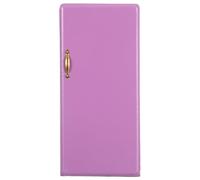 MOLUCKFU Scale Miniature Dollhouse Refrigerator Model Lightweight Purple Mini Fridge for Authentic Kitchen Furniture Accessory for Pretend Play and Dollhouse Decoration