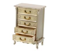 MOLUCKFU Scale Miniature Dresser Vintage Retro Plastic Dollhouse Furniture for Pretend Play Home Decor Collectors and Hobbyists