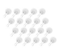MOLUCKFU Self Adhesive Ceiling Hooks Not Easy to Deform or Corrode 20pcs Heavy Duty Sticky Hanger Hooks with Stainless Steel and Plastic Material for Hanging Fake Plants and Ropes