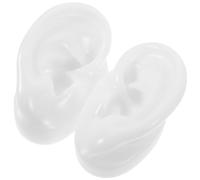 MOLUCKFU Silicone Ear Shape Simulation Mold for Ear Cleaning Practice Left and Right Auditory Meatus Model Realistic Teaching Tool for Beauty Shops Acupuncture Jewelry Display and Massage