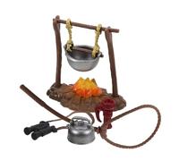 MOLUCKFU Simulation Camping for Realistic Wilderness Survival Kit with Bonfire and Kettle Models Outdoor Exploration Play for Boys and Promotes Parent Interaction and Nature Curiosity