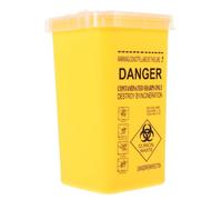 MOLUCKFU Small Sharps Container with Lid Yellow Waste Bin Disposal Box for Safe Clinical and Home Use
