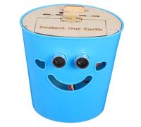 MOLUCKFU Smart Sensor Trash Can DIY Kit for Touchless Automatic Open Close with Pcb Kit Educational Stem Science for Creative Inventions and Tech Festival Projects Blue