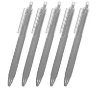 MOLUCKFU Smooth Writing Ballpoint Pens Plastic Body 5pcs with Ergonomic Design Unique Design Handwriting Pens for Daily Use and Home School Supplies for Students
