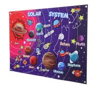MOLUCKFU Solar System Storytelling Felt Board for Large Soft Felt Story Board for Preschool Learning Educational Space for Classroom Role-Play and Language Development