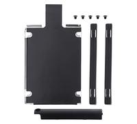 MOLUCKFU SSD Mounting Bracket Hard Drive Cage with 7mm Thickness Black Metal Complete Accessory Kit for Laptop Replacement Accessories