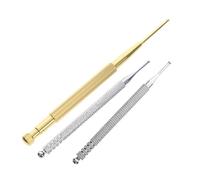 MOLUCKFU Stainless Steel Ear Acupuncture Pens with Spring Professional Manual Ear Probe Pen for Precise Massage and Facial Reflexology Compact Travel-Friendly Tool for Clinic and Home Use
