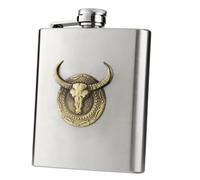 MOLUCKFU Stainless Steel Hip Flask Portable Liquor Flask for Men Lightweight Corrosion-Resistant Whiskey Holder Outdoor Travel Pocket