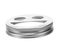 MOLUCKFU Stainless Steel Jar Lid Toothbrush Holder for Bathroom Mason Jar Lid Cover