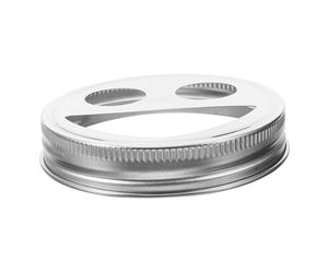 MOLUCKFU Stainless Steel Jar Lid Toothbrush Holder for Bathroom Mason Jar Lid Cover