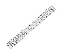 MOLUCKFU Stainless Steel Replacement Watchband for Metal Strap with Fashionable Silver Finish Compatible with Versa Stylish Wristband for Women and Men