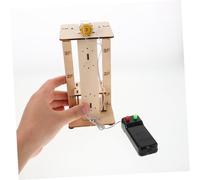 MOLUCKFU Stem Wooden Elevator Building Kit for Easy Assembly DIY Science with Pre-cut Parts Early Learning Mechanical Understanding Model for Boys