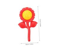 MOLUCKFU Sunflower Hand Rattle Shaker Educational Musical Instrument for Boy Girl Cognitive Development Bright Plastic Easy Clean Red