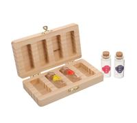 MOLUCKFU Teeth Saver Keepsake Box for Tooth and Fetal Hair Storage Organizer with Compartments Portable Holder for Childhood Memory Preservation