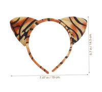 MOLUCKFU Tiger Costume Set for Fuzzy Ear Headband Attachable Tail Nose Prop and Bow Tie Comfortable Animal Dress-up Accessories for Jungle Zoo and Theme Parties