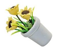 MOLUCKFU Tiny Potted Plant Miniature Bonsai Decor Realistic House Ornament for Garden Landscaping Compact Faux Plant for Home Mini House Decoration Vivid and Eye-catching Design