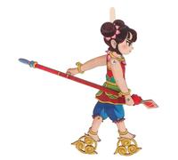 MOLUCKFU Traditional Chinese Shadow Puppetry DIY Kit for Educational Early Learning Puppet Theatre Prop Lightweight and Handmade West Nezha Character for Cultural Storytelling and Family
