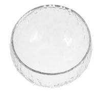 MOLUCKFU Traditional Japanese Glass Matcha Bowl Textured Round Chawan for Green Tea Whisking Clear Mixing Bowl for Ceremonial Tea and Everyday Dining Use