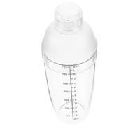 MOLUCKFU Transparent Cocktail Shaker with Scale Leak Hand Shake Mixer Cup for Wine Milk Tea and Drinks Clear Bar Shaker with Smooth Grip Temperature Resistant for Home and Bar Use