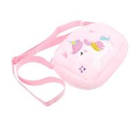 MOLUCKFU Unicorn Crossbody Bag for Little Plush Pink Shoulder Purse with Coin Storage Multipurpose Handbag for Party and Travel Use