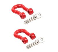 MOLUCKFU Universal Red U-shaped Tow Hook 2pcs for Car Truck Front Towing, Sturdy Plastic Ring Hooks Suitable for Racing Style and Outdoor Use