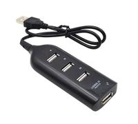 MOLUCKFU USB 2.0 Hub 4 Port Data Hub USB Splitter High-Speed Portable for Laptop and Pc Slim Design with Fast Data Transfer for Home Office Use Black