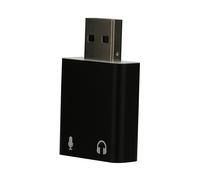 MOLUCKFU USB Audio Adapter USB External Sound Card with Headphone Microphone Jack Compatible with Laptops Desktops for Streaming Gaming