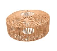 MOLUCKFU Vintage Woven Paper Rope Lampshade Decorative Lamp Cover for Pendant Ceiling Light Lightweight Handmade Rustic Lamp Shade with Natural Lighting for Bedroom Hotel Restaurant
