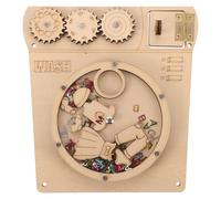 MOLUCKFU Wash Machine Busy Board for Ages Early Teaching Activity Enhancing Fine Motor Skills Creative Learning DIY Accessories in Khaki