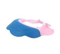 MOLUCKFU Waterproof Adjustable Kid Bathing Cap for Kids and Babies, Blue Pp Material Shampoo Shield Protecting Ears During Hair Washing, Light in Weight, for Shower and Bath Time