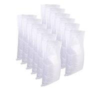 MOLUCKFU Waterproof Woven Sandbags 16pcs Flood Prevention Sand Bags White Laminated 35x60cm Multi-function Windproof Flood Barrier Hurricane Protection