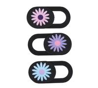 MOLUCKFU Webcam Cover Slide and Random Color 3pcs Chrysanthemum Pattern Abs Material Practical Design That Does Not Interfere with Closing, for Safe Digital Life for Laptop and Tablet Privacy