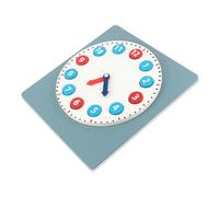MOLUCKFU Wooden Blocks Clock Educational Puzzle with Multi-color Numbers for Montessori Teaching for Hand-eye Coordination and Learning Concepts Safe Premium Wood Material