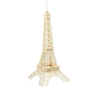 MOLUCKFU Wooden Puzzle Creative Eiffel Tower Model Educational Jigsaw for DIY Craft Home Office Decoration