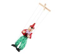 MOLUCKFU Wooden String Marionette Puppets Pull String Toy for Boys and Girls 8-10 Interactive Funny Peg Doll Figurines Handmade Wooden People Figures for Creative Play Random Color