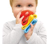 MOLUK 43420 Oibo Gripping and Teething, Play Ball, Stacking Game, Baby Toy from 0+ Months, 3 Pieces, Primary Colours, Yellow, Red, Blue