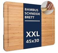 Molunda Chopping Board 45 x 30 x 2 cm XL - Organic Bamboo Premium Chopping Board with FSC® Certification (45 x 30 x 2 cm)