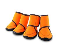 MOLUO Pet shoes Pet Dog Winter Warm Snow Booties Waterproof Anti-Slip Protective Shoes Boot orange Rubber Rain Shoes For Small Dogs Pet Products (Size : X-Small)