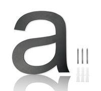 MOLVCE 8 inch Large House Number for Outside Floating, Anthracite Solid Stainless Steel RAL 7016 Anthracite Door Number Fine Structure Powder Coated, Sign Screw On, Font Arial - Number a