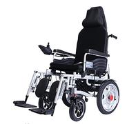 MOLVUS All-Terrain Electric Wheelchair Foldable Wheelchair,High Backrest Can't Lie Down Detachable Headrest Front and Rear Double Shock Absorption 500W Strong Power
