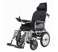 MOLVUS Electric Wheelchair Intelligent Folding Carry Ultra Portable Complete Lying Flat Powerful Safe Dual Silent Motor Durable Wheelchair for Disabled Elderly