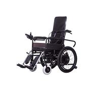 MOLVUS Electric Wheelchair Lightweight Foldable Power Wheelchair Intelligent Powerful Dual Motor Full Reclining Motorized Wheelchair for Disabled Elderly Mobility